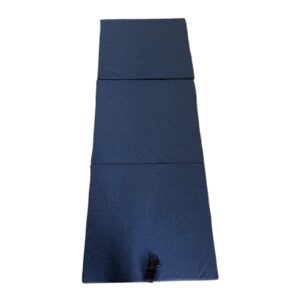 colchón plegable azul interior simil chenille